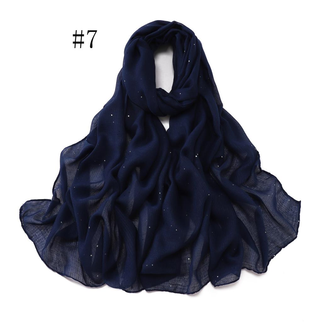 New Shiny Rayon Hijab Scarf For Woman Muslim Hijabs Shawls Cotton Linen Headband Fashion Long Wraps Female Islam Turban Scarves
