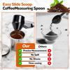 Reusable Sliding Leakproof Coffee Scoop Protein Powder Measuring Spoon with Hanging Hole for Kitchen Bar Gym Travel
