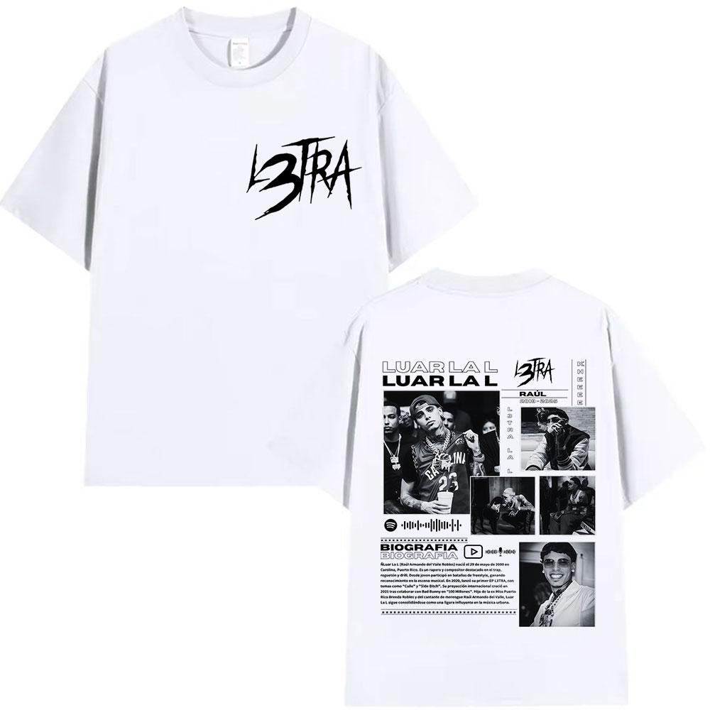 Rapper Luar La L L3tra Album 2025 Graphic T Shirt Mens Hip Hop Gothic Short Sleeve Cotton Tshirt Vintage Punk Clothing Tshirts