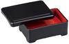 Fukui Handwerk Tempura Reisschale 21 x x 8 Schwarz mit Rot 40430500 Schachtel, 14,8 cm, Innen,