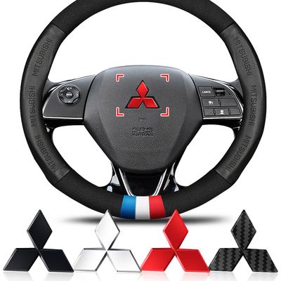 1pc ABS Car Steering Wheel Center Emblem Sticker Accessories For ASX Lancer Pajero Outlander L200 Delica Eclipse