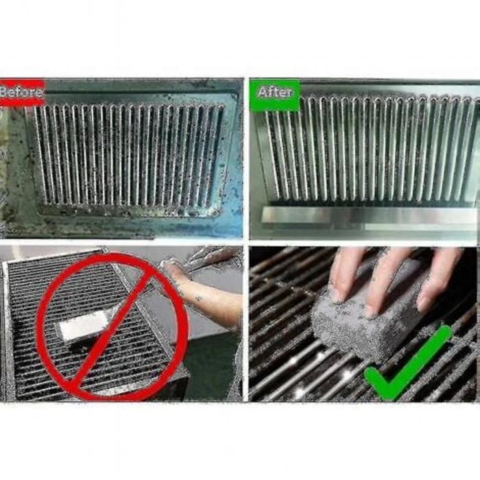 Set de 6 briques de nettoyage pour barbecue, Pierre de nettoyage pour barbecue, adapté aux taches, graisse, gadgets de nettoyage