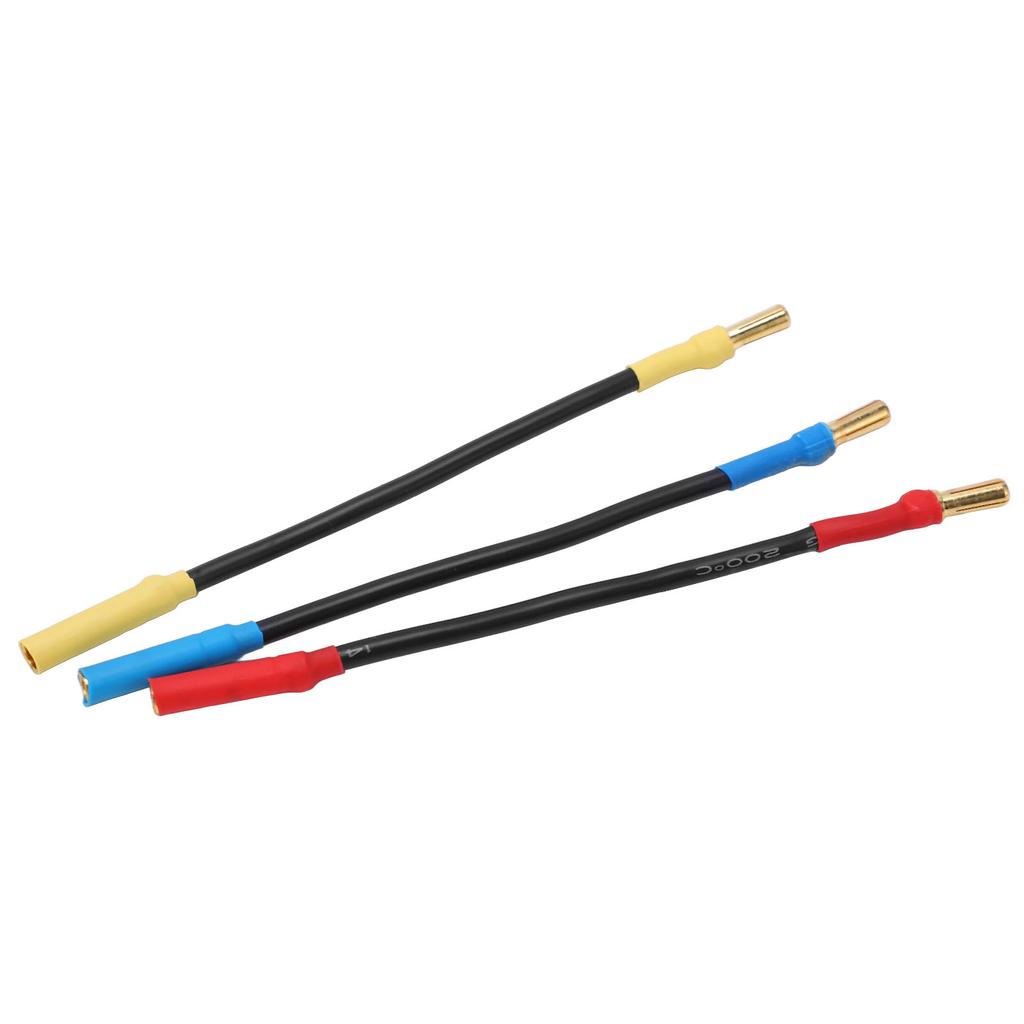 3Pcs 4mm Banana Plug Extension Cable 13cm Length Heat Resistant Banana Plugs Connector Extension Cable Wire for Boats