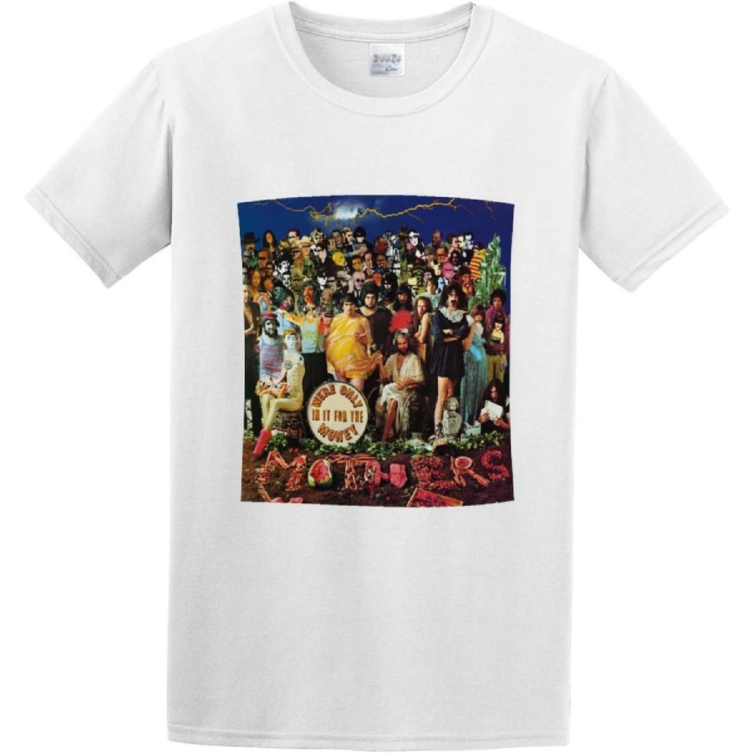 

RKICAV Men s T-Shirt Feel Soft The Mothers of Invention were Only in It for The Money Crews__ Crew-Neck t-Shirt White XXXXXL білий