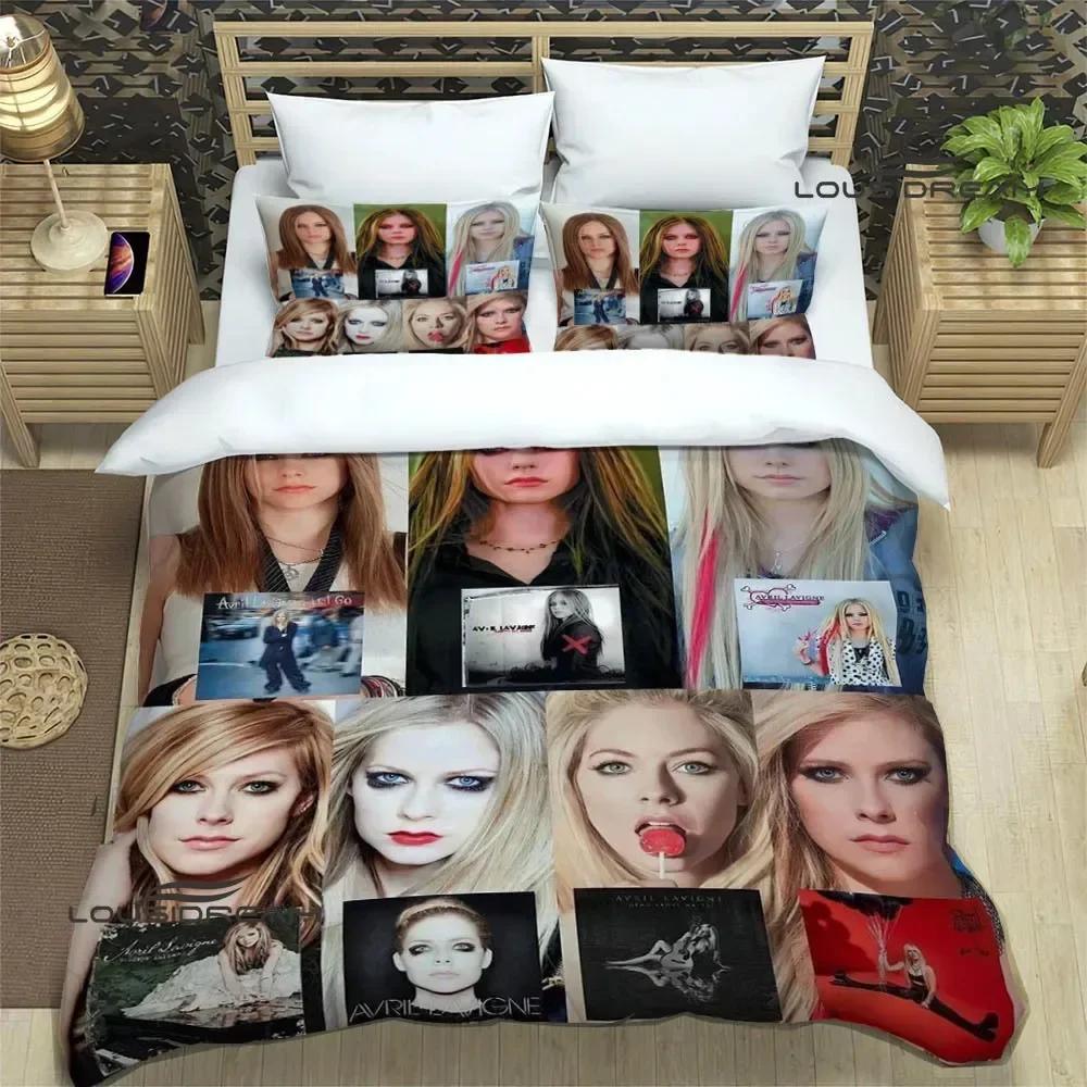 Singer AVRIL LAVIGNE Printed Bedding Sets Exquisite Bed Supplies Set Duvet Cover Bed Comforter Set Bedding Luxury Birthday Gift
