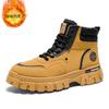 Winter Men's Shoes Men's Martin Boots Velvet Warm High-top Versatile Shoes Non-slip and Wear-resistant Thick-soled Boots