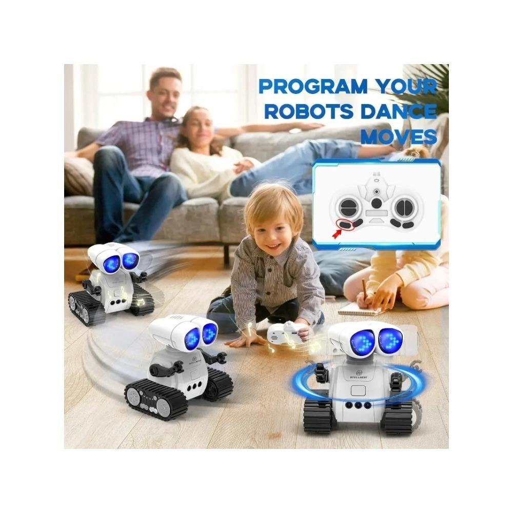 Rechargeable Remote Control Robot for Kids, Talking Robot with Music, LED Eyes and Walking Functions