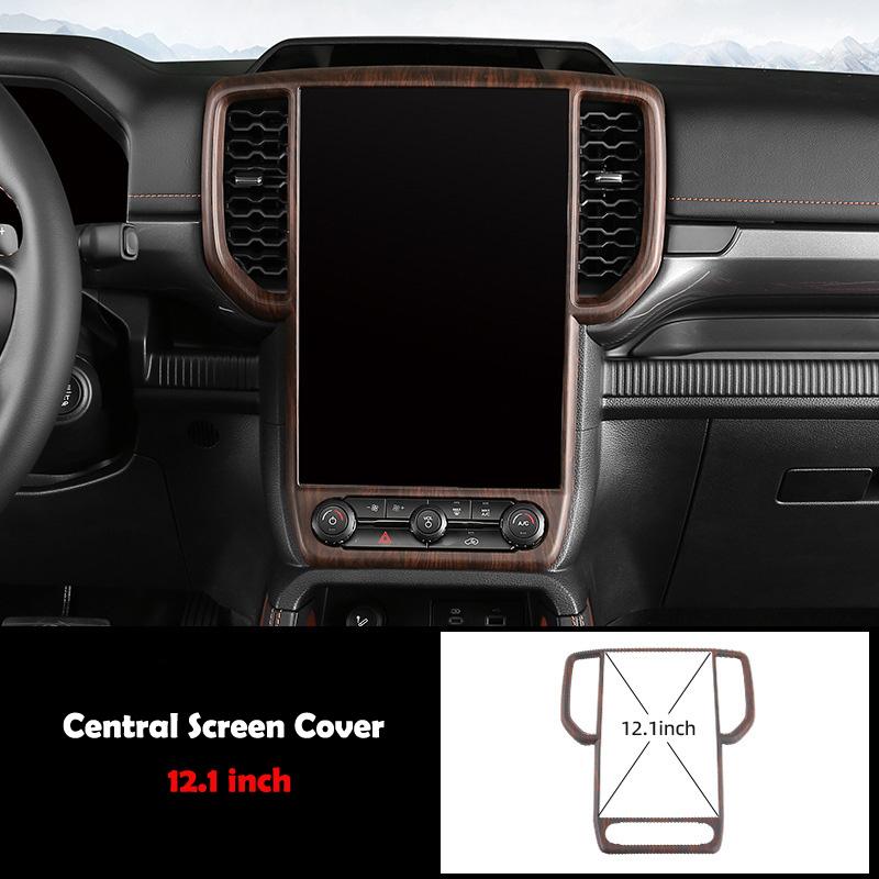 LHD RHD For Ford Ranger Wildtrak T9   2024 ABS Wood door handle bowl Central Screen trument Reading Light panle cover