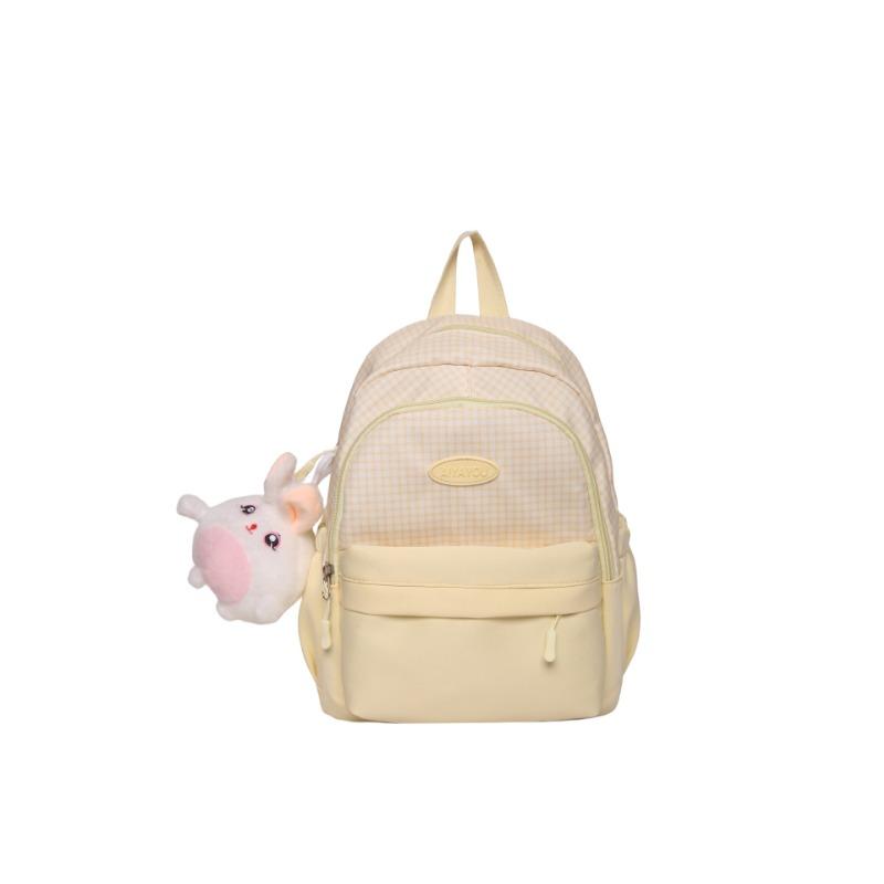 High value Small Plaid Girl Cute Backpack Student Parade Small Backpack Girl Leisure Bag.