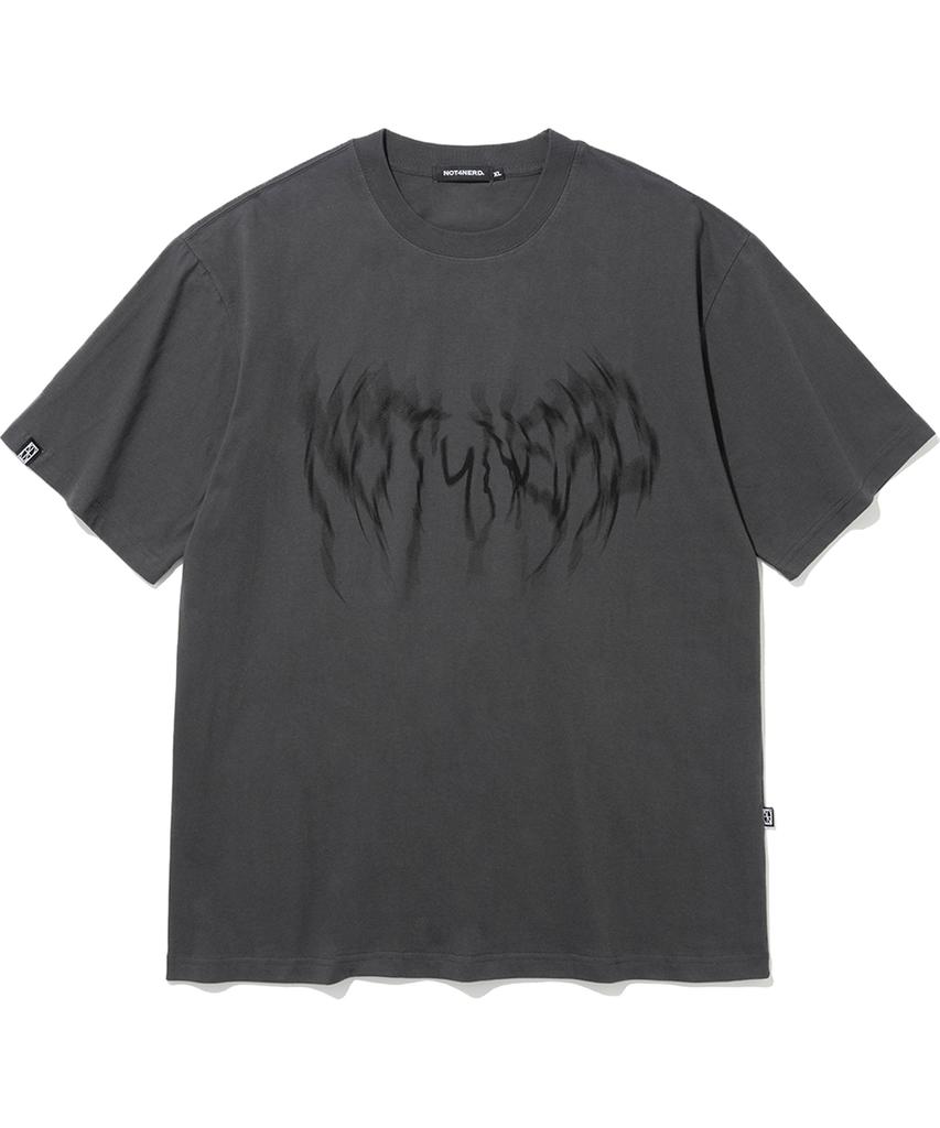 NOT4NERD Thunder Blur Logo T-Shirts - Charcoal