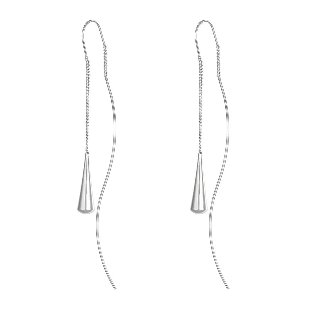 925 Silver Needle Korean Fashion Long Chain Tassel Earrings For Women Metal Earing Jewelry Trending Women's Drop Earrings
