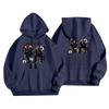 Unisex Casual Hooded Pullover Sweatshirt Long Sleeve Loose Fit Letter Print