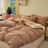 Wuyin Style Skin-Friendly Thickened Milk Fleece Four-Piece Set Dormitory Three-Piece Set Bed Sheet Quilt Cover Bedding