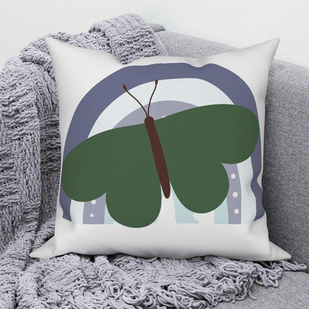 Kissenbezug Dekoration Zuhause Büro Schlafzimmer Cartoon Regenbogen Wolke Sofa Dekokissen