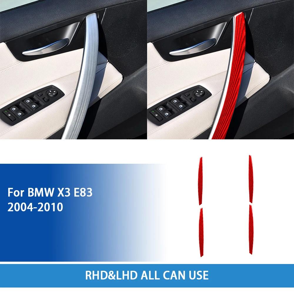 Carbon Fiber For BMW X3 E83 2004 2005 2006 2007 2008 2009 2010 Accessories Interior Door Armrest Panel Cover Trim Sticker