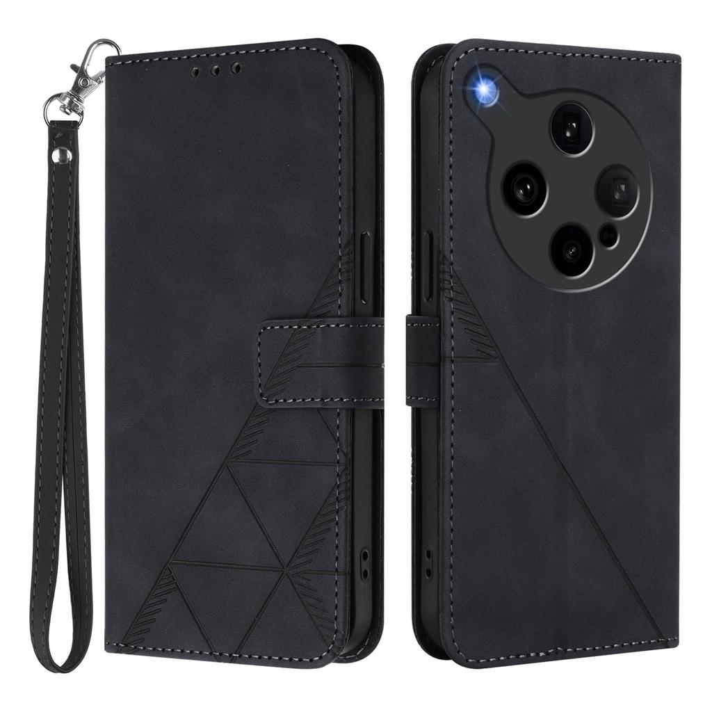For Oppo Find X8 Ultra 5G Leather Case with Hand Strap Wallet Stand Phone Cover