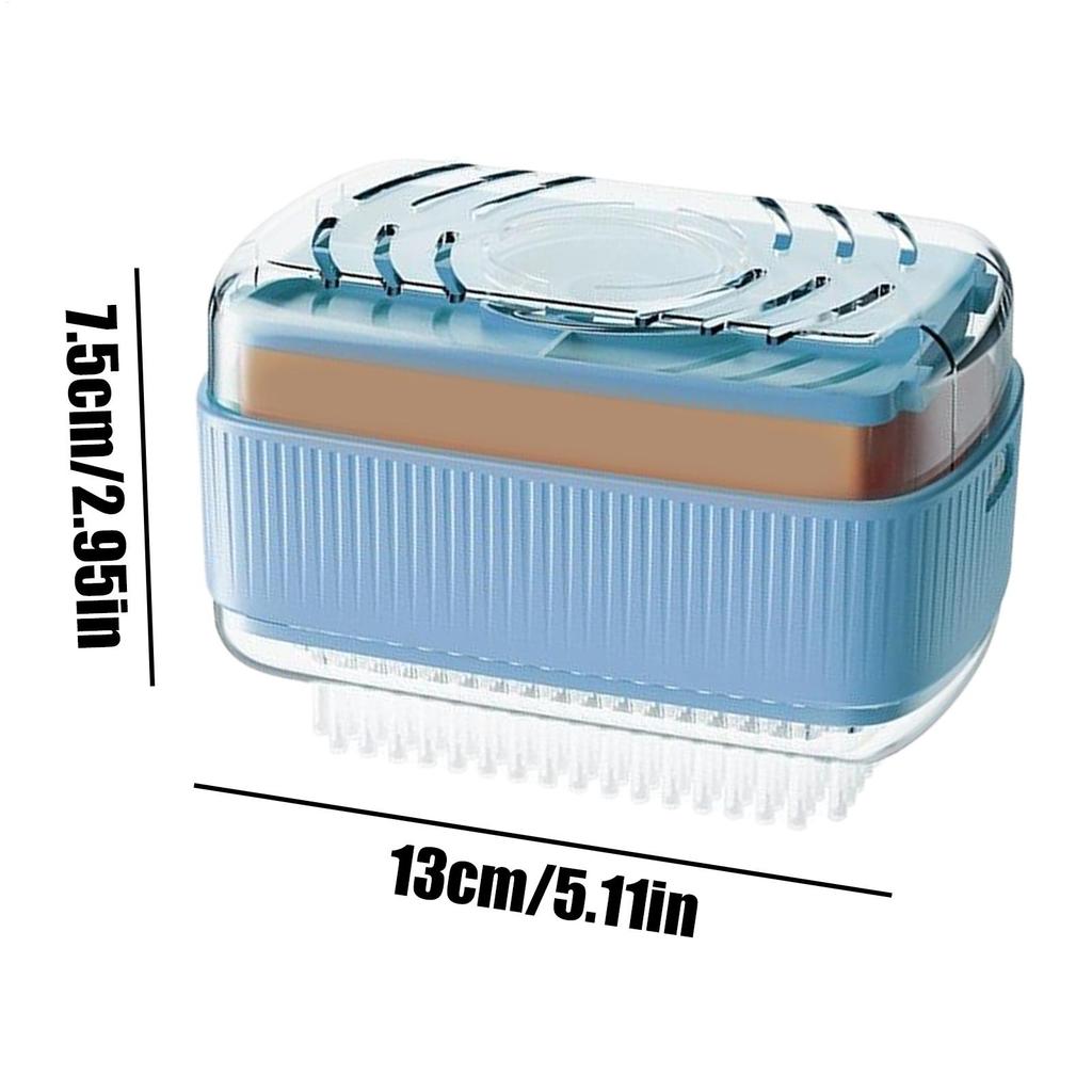 Soap Container Foaming Soap Box With Roller Clothes Scrubbing Solution With Draining Rack For Camping Dormitory Sink Counter