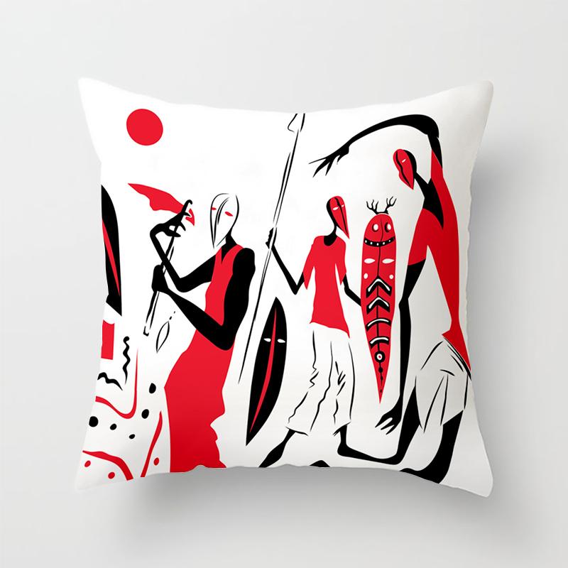 African Style Printed Pattern Cushion Cover Pillowcase For Home Living Room Sofa Bedroom Decoration Polyester Pillow
