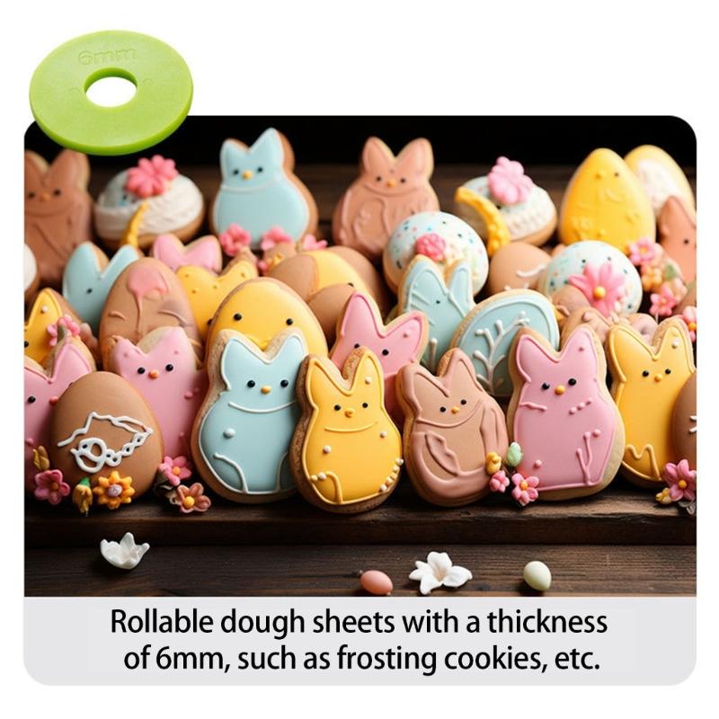 Nonstick Stainless Steel Rolling Pin For Healthy Cooking Baking Adjustable Thickness Dough Roller Rustproof Pastry Tool