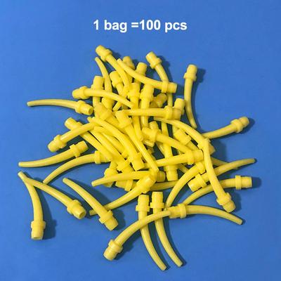 100 Pezzi Puntali Intraorali Dentali Puntali di Miscelazione Siringa Miscelatore Tubo Monouso Testa di Miscelazione Dentale