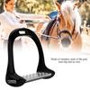 Horse Riding Stirrup Stainless Steel NonSlip Pad Equestrian Aluminum Saddle With Painting Black