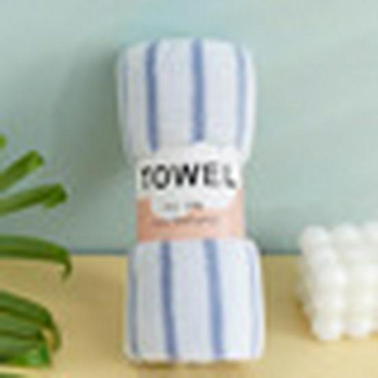 Coral Velvet Five-Piece Absorbent Towel Set - Wide Stripe, Gift-Ready
