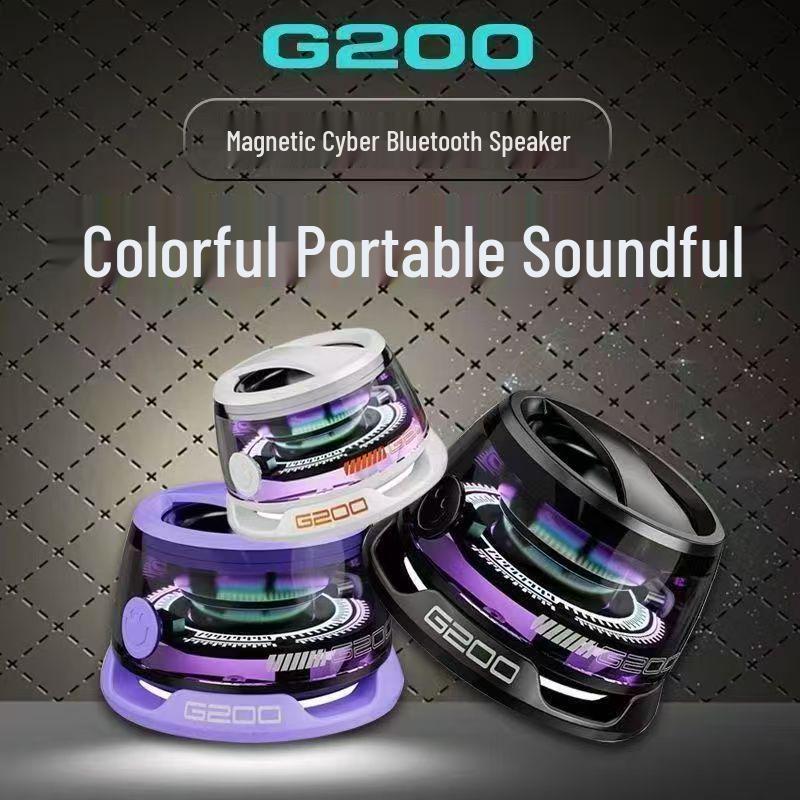 Portable Bluetooth Magnetic Speaker with Subwoofer, Long Battery Life, G200 Cross-border Small Speaker