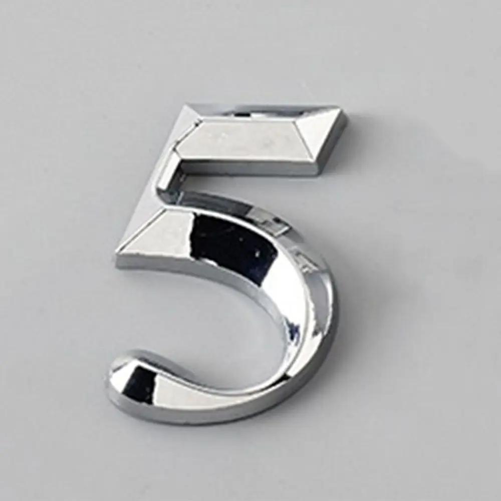 Apartment Hotel Office Door Address Silver 5cm Self Adhesive Door Plate Sign Digits House Number Stickers 3D
