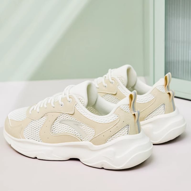 Anta Slip Resistant Abrasion Resistant Slip Resistant Abrasion Resistant Low top Casual Shoes Men's Beige 912428810-4