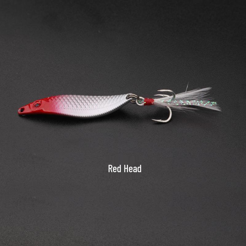 Cross Shaped Spinner Iron Plate Lure for Snakehead Fishing - Long-Distance Casting, S-Shaped, and Wobbling Iron Plate. 5g Bare Plate