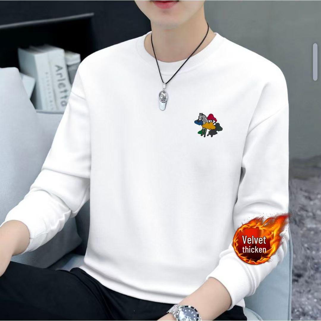 

Чоловіча осінь 2025 Пуловер з круглим вирізом вільного крою теплий з довгим рукавом 4XL [170-190] lbs