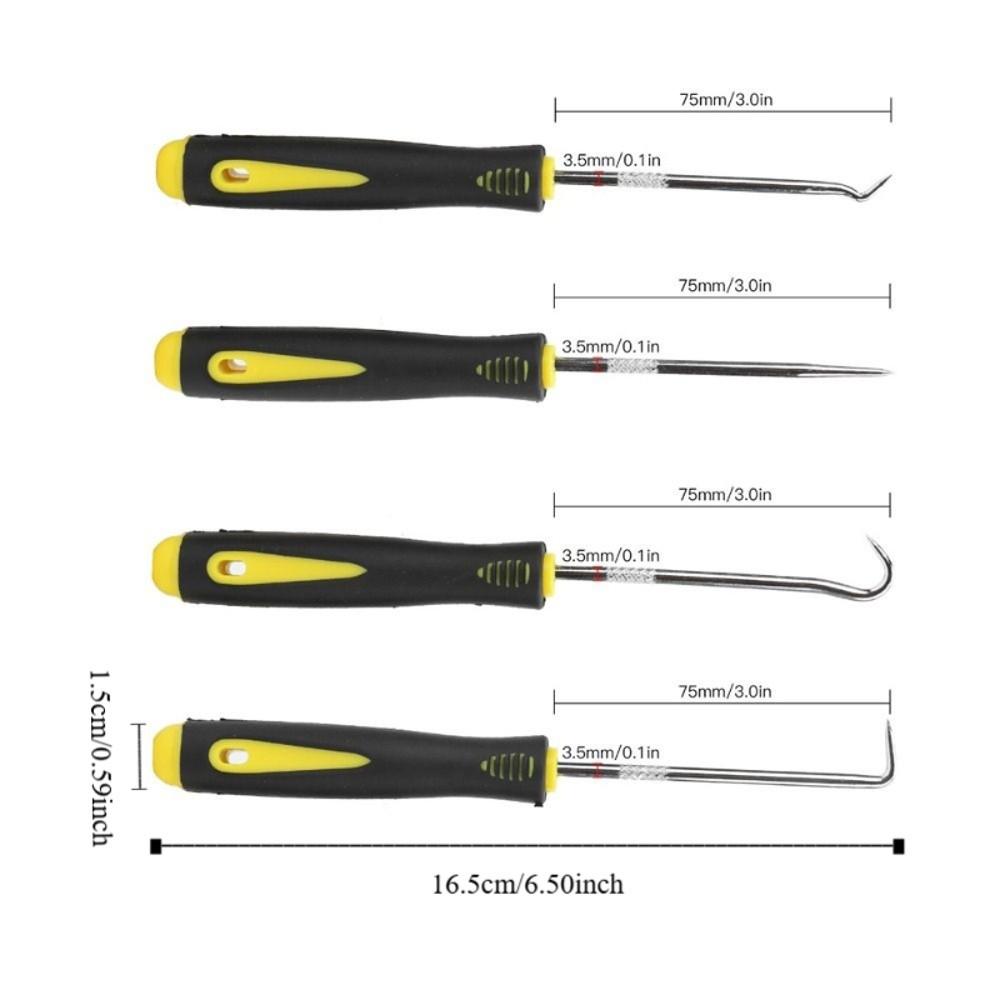 8PCS Comfort Grip Oil Seal Pick Hooks Set Anti-Slip Shaft O-Ring Seal Gasket Puller  Car Repair