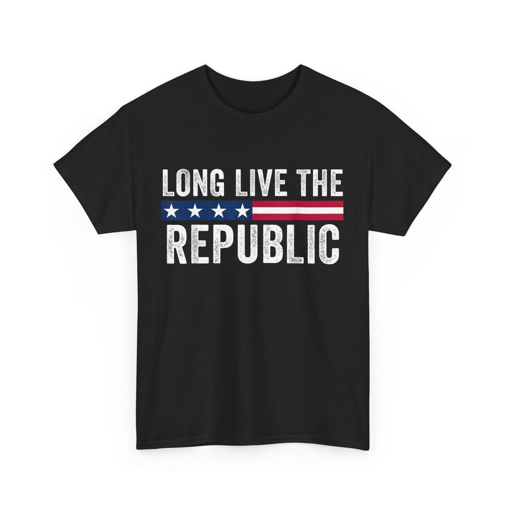 

Long Live the Republic American Flag Women Men Vintage Shirt S
