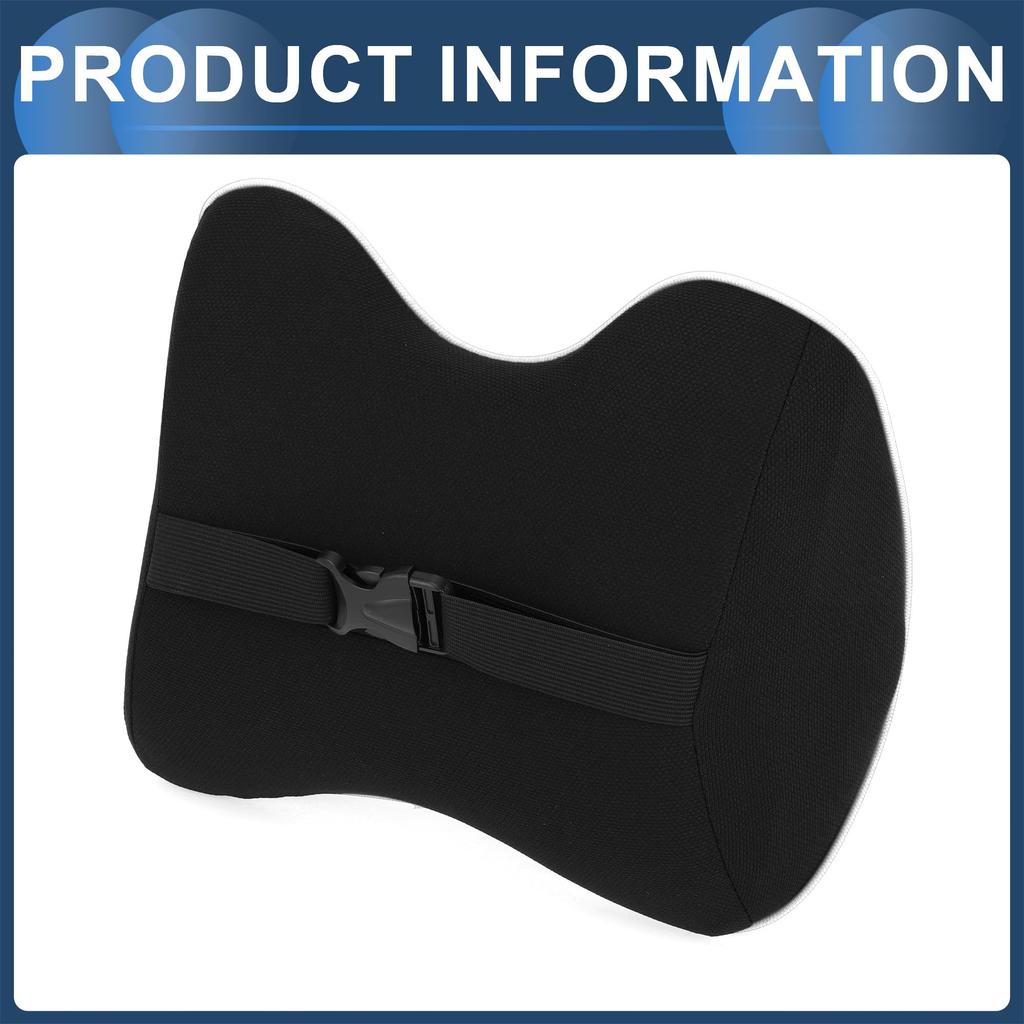 INFINAUTO Car Neck Lower Back Pain Relief Seat Cervical Car Car Seat Headrest Pillow for Neck and Back Breathable Memory Black and 1 Convenient for