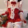 Christmas Sexy Lingerie Hot Dress Cosplay Santa Costumes Red White Short Skirt Fun Clothing Elegant Role Playing Outfit Garment