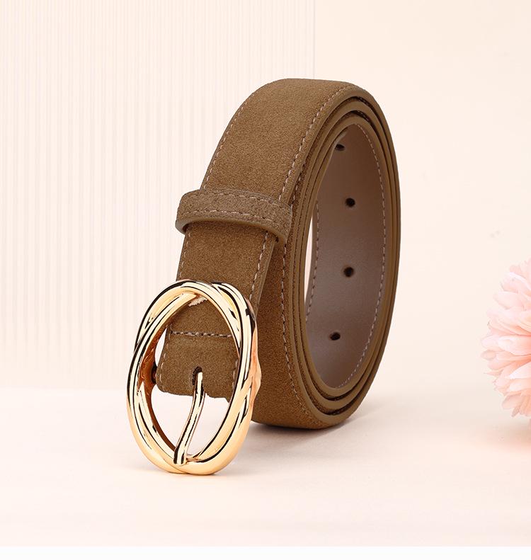 Korean Style Women's Slim Leather Belt with Pin Buckle - Fashionable and Decorative for Jeans