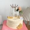 3pcs Christmas Simulation Sika Deer Reindeer Fairy Tale Garden Props Animal Statue Home Elk Shop Display Cabinet Ornaments