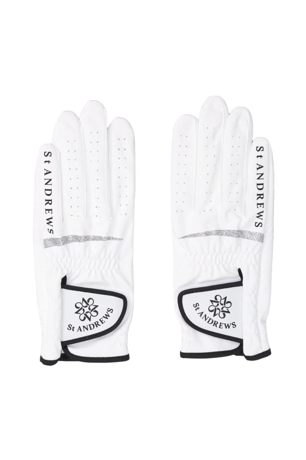 

Continuing standard product gloves Golf gloves x Black SS [St. Andrews] Ladies two-handed (brand logo) / / 042-4985252 030_White