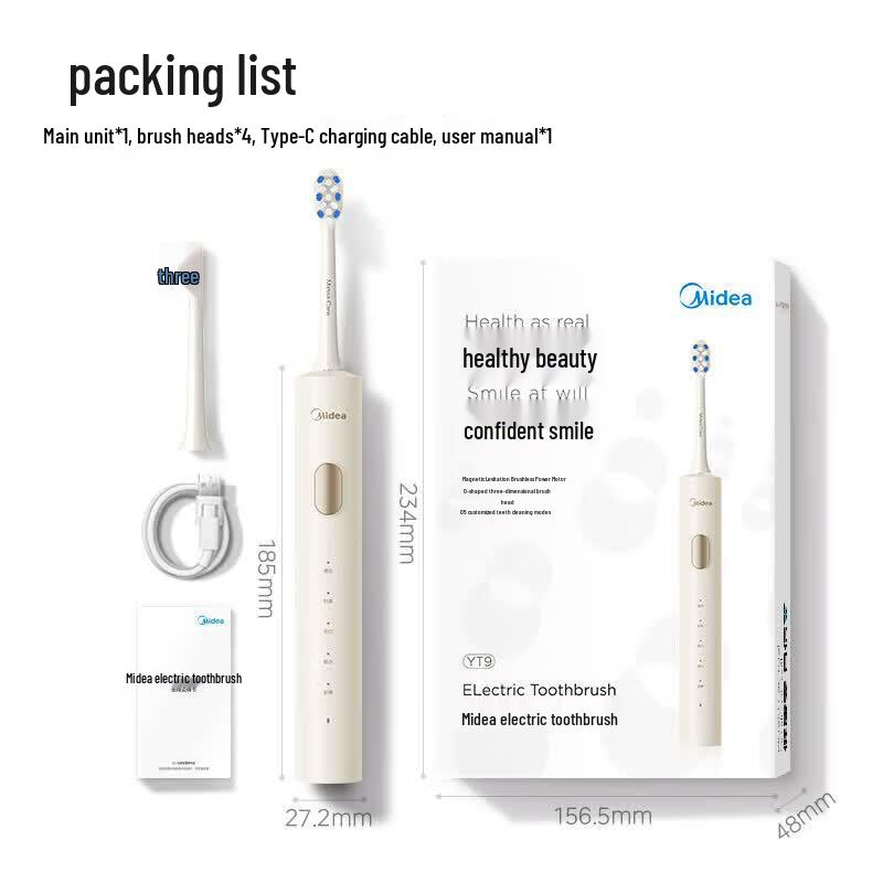 Midea YT9 Sonic Electric Toothbrush CN plug (adapter included)