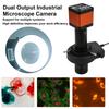 48MP High Definition USB Dual Output Industrial Microscope Camera with 180X Lens 56LED LightUS Plug 100 240V