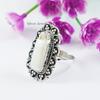 Handmade Sterling Silver Biwa Pearl Ring, Boho Floral Design Ring