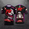 Sommer Mode Lässige Oberteile T-Shirts Martinator 89 Racing 3D Druck T-Shirt Totenkopf Grafik Herren Motorrad Sport Rundhals Kurzarm T-Shirt