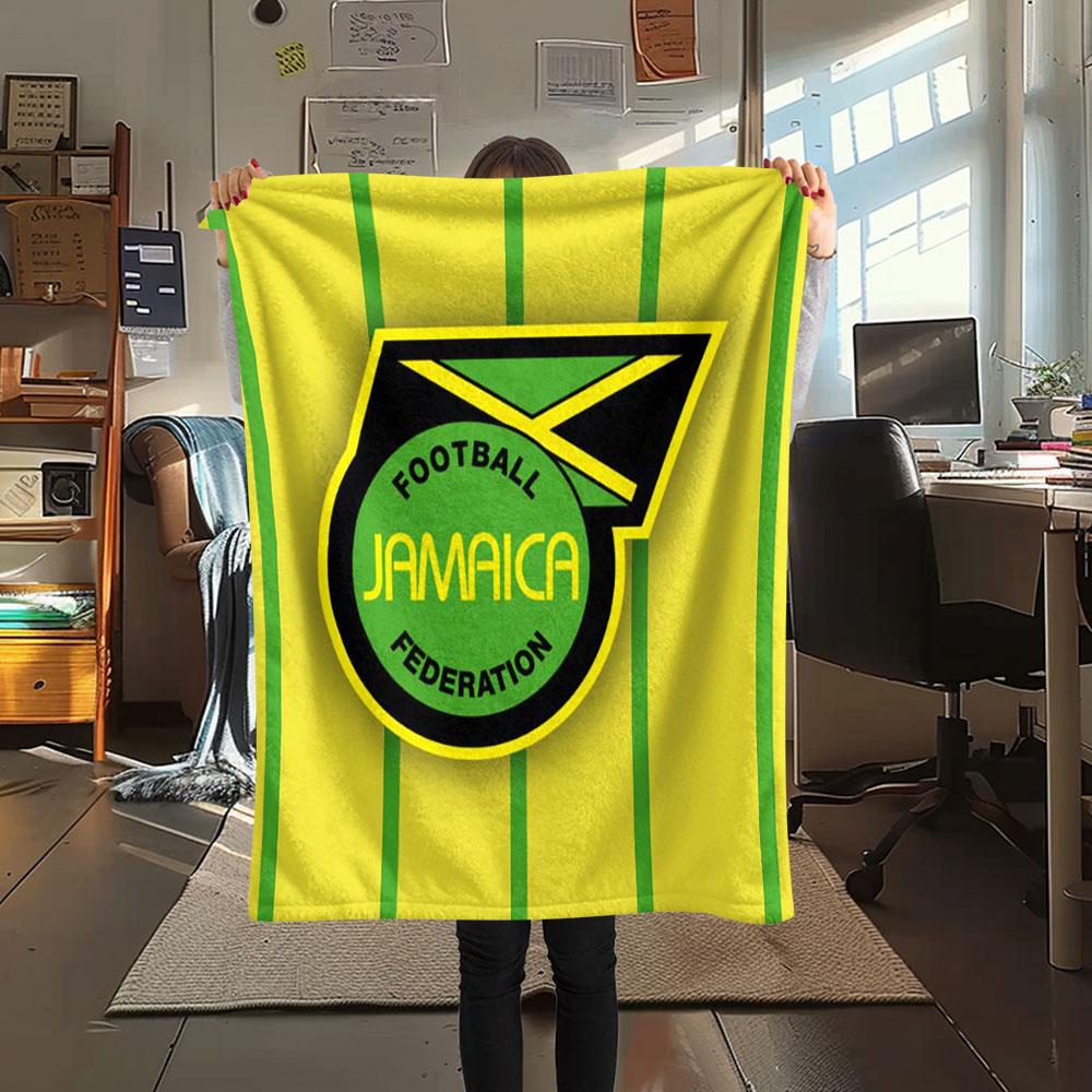 1PC Jamaica Rugby League Patterned Flannel Blanket Suitable For All Seasons for Home Decor Warmth and Comfort Gifts Holiday Present