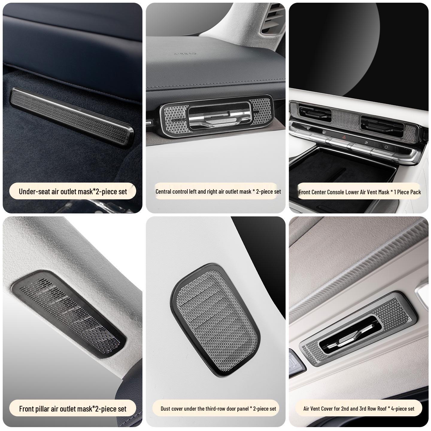 

Zeekr 9X Full Car Air Vent Metal Protective Cover Dashboard Mask