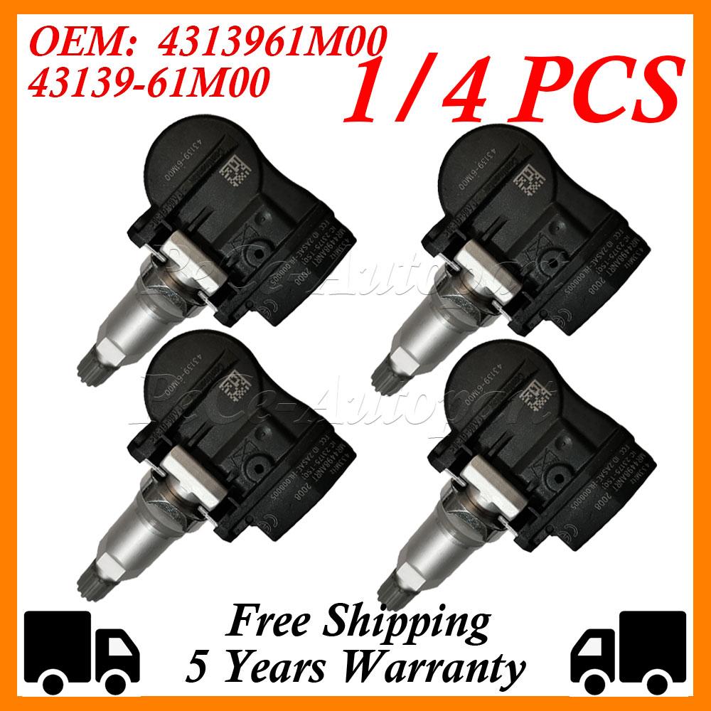 1/4PCS 43139-61M00 4313961M00 Tire Pressure Sensor for Suzuki Vitara SX4 S-cross Ignis Baleno Swift Jimmy 43130-61M00 4313061M00