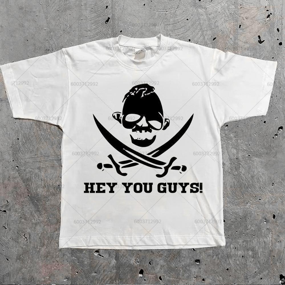 

Men s T-Shirt Streetwear Hey You Guys Pirate Sloth Parody Joke Skull The Goonies Funny Meme Vintage Tee Women Oversized Harajuku 4XL