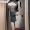 Fun Sexy Spice Girl Hollow Perspective Nightdress Breast Perspective Dress Fun Uniform Suit Female