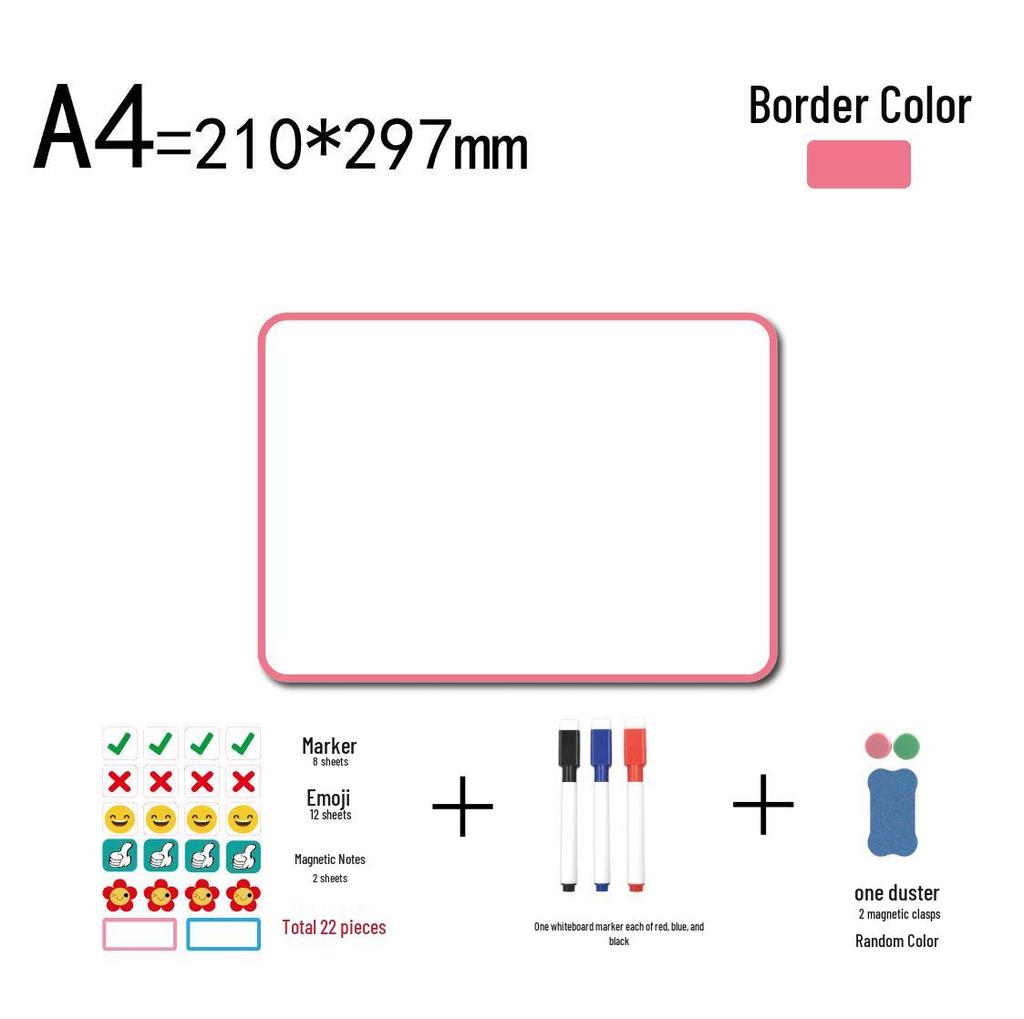 Double-Sided Magnetic Erasable Whiteboard for Office, Home, or Teaching