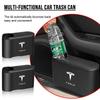 Lixeira de Carro Lixeira Suspensa com Porta-Copos Caixa Organizadora para Model 3 Y S X Cybertruck Roadster Bonina Tampa de Válvula de Carro