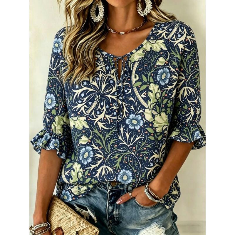Daily Basic 3D Printed Women's Shirt, Loose Simple Casual Style, Skin-Friendly Durable Multi-scene Wear Top